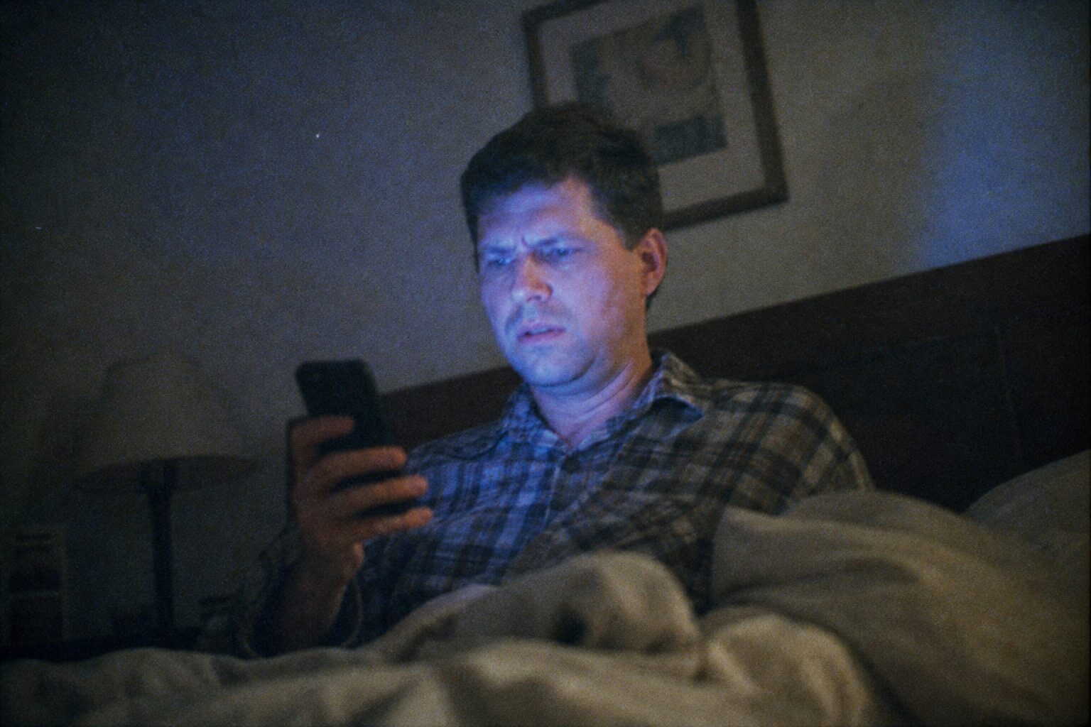 A stranger's comment arriving on a smartphone late at night