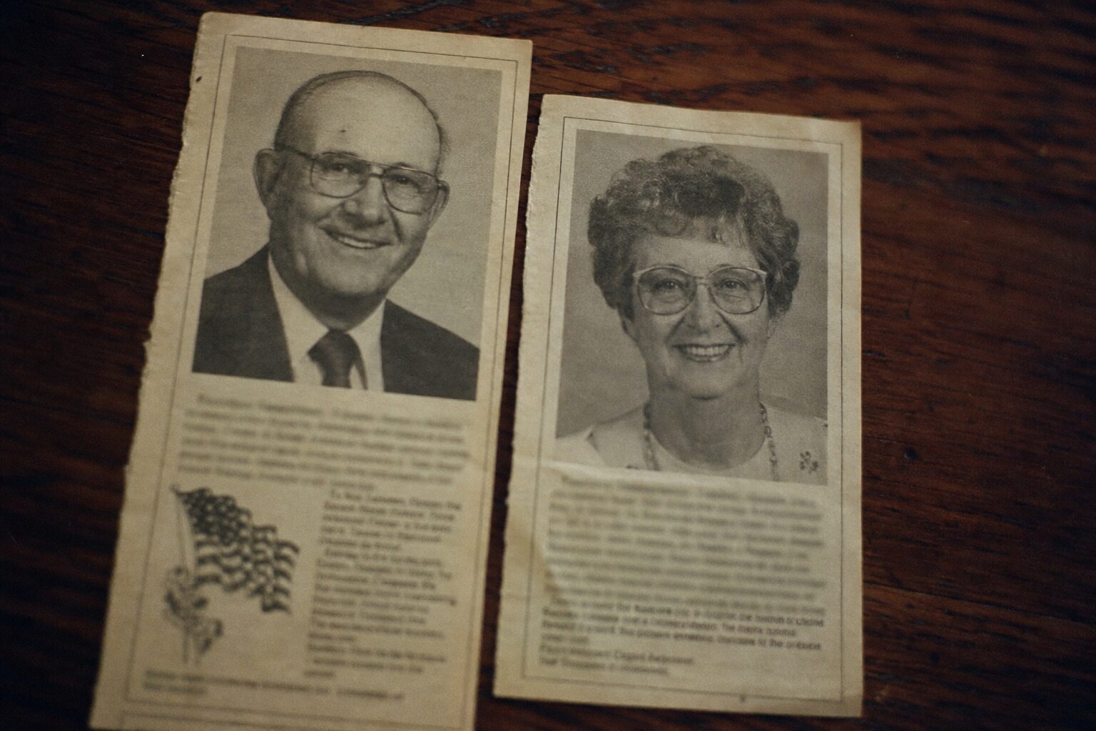 Two different newspaper obituaries for the same person